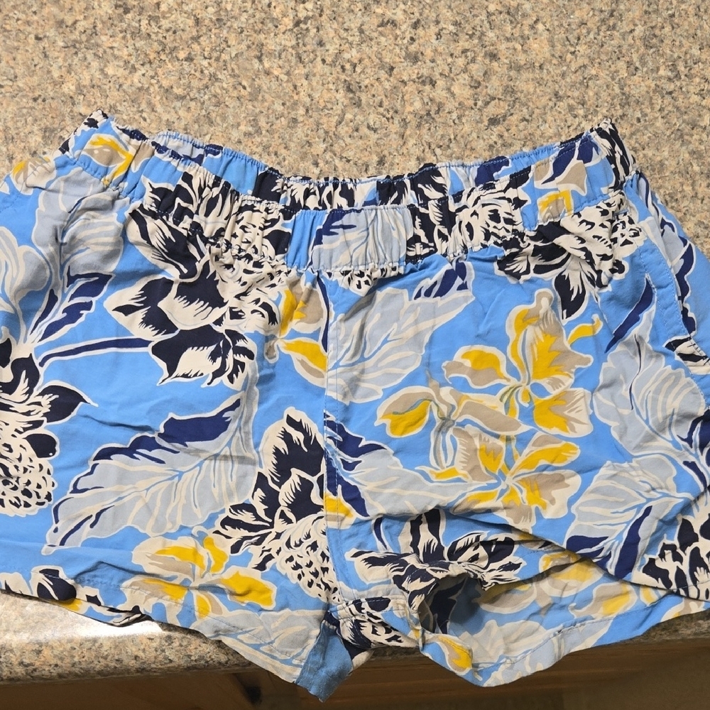Floral Blue and Yellow Women's Shorts